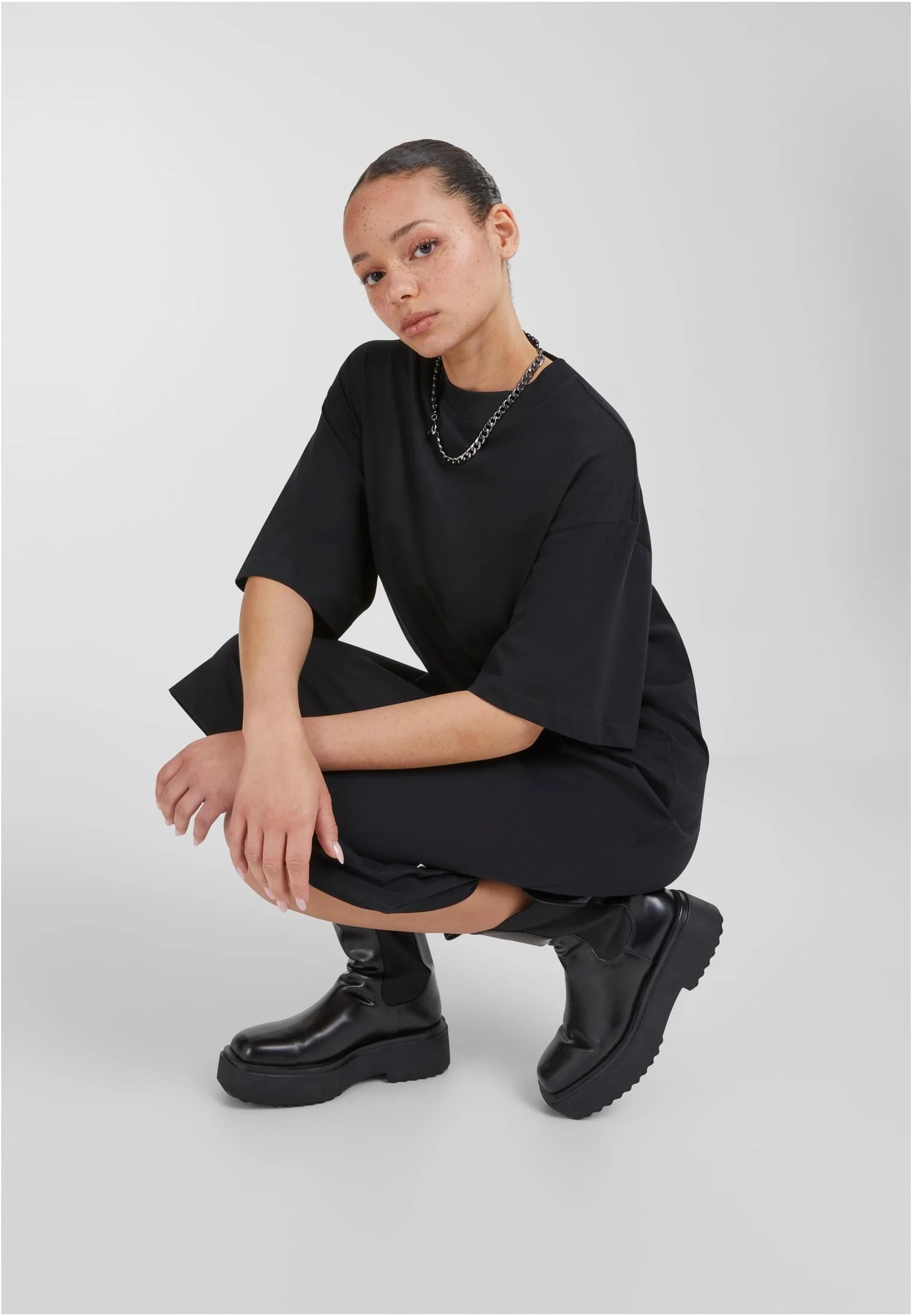 skwm-tb-TB4792_Mw17-00007 Ladies Essentials Long Oversized Tee Dress