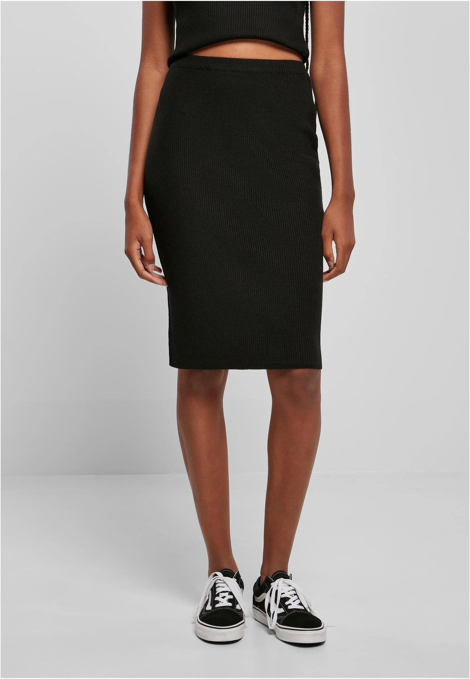 skwm-tb-TB5058_Mw1-00007_5df5c174-1b1f-4e1c-8e69-bd52f0ee8bec Ladies Rib Knit Midi Skirt