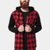skwm-tb-TB513_Mw1-00283_200da406-3d35-41e0-a119-07309f96c278 Hooded Checked Flanell Sweat Sleeve Shirt
