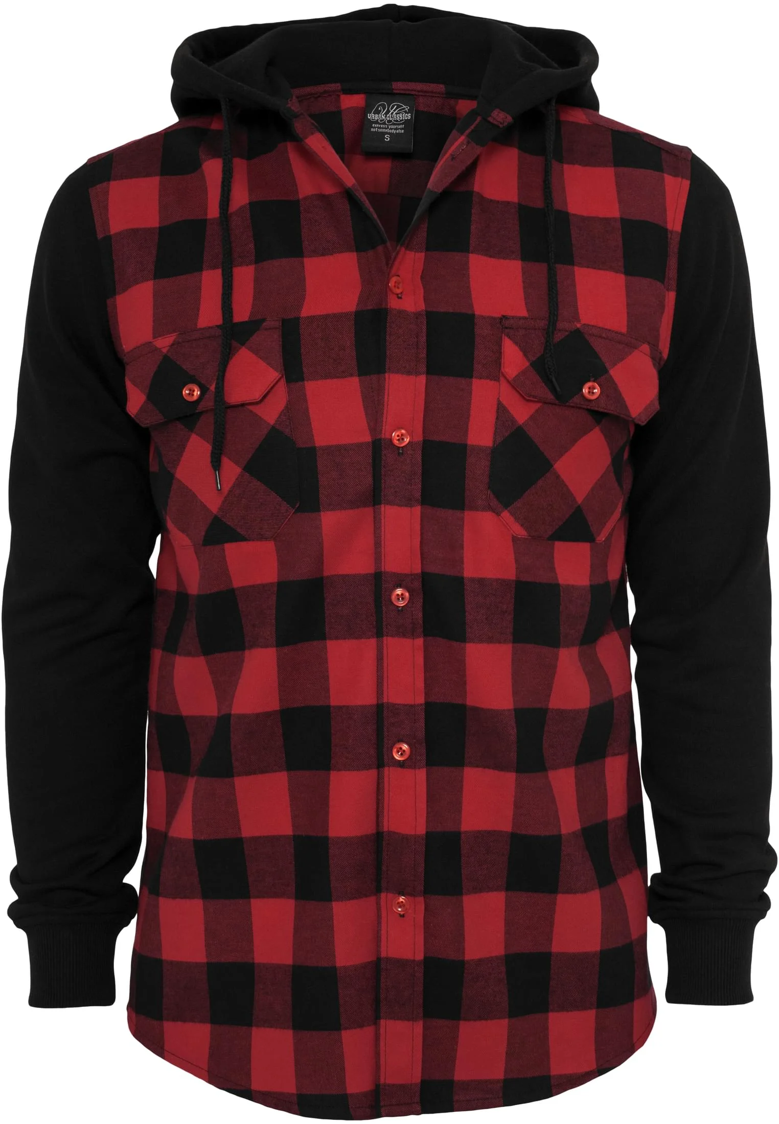 skwm-tb-TB513_P1-00283_9a31616c-bafd-484a-83f3-d28246ceb036 Hooded Checked Flanell Sweat Sleeve Shirt