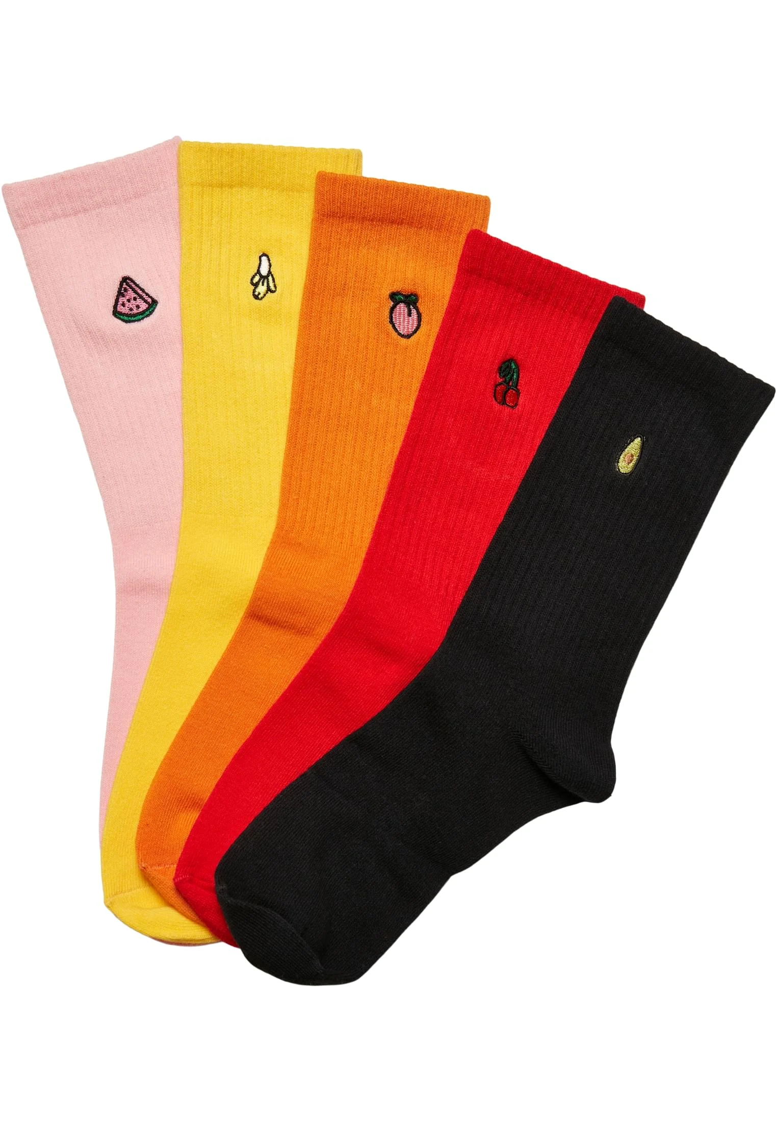 Fruit Embroidery Socks 5-Pack