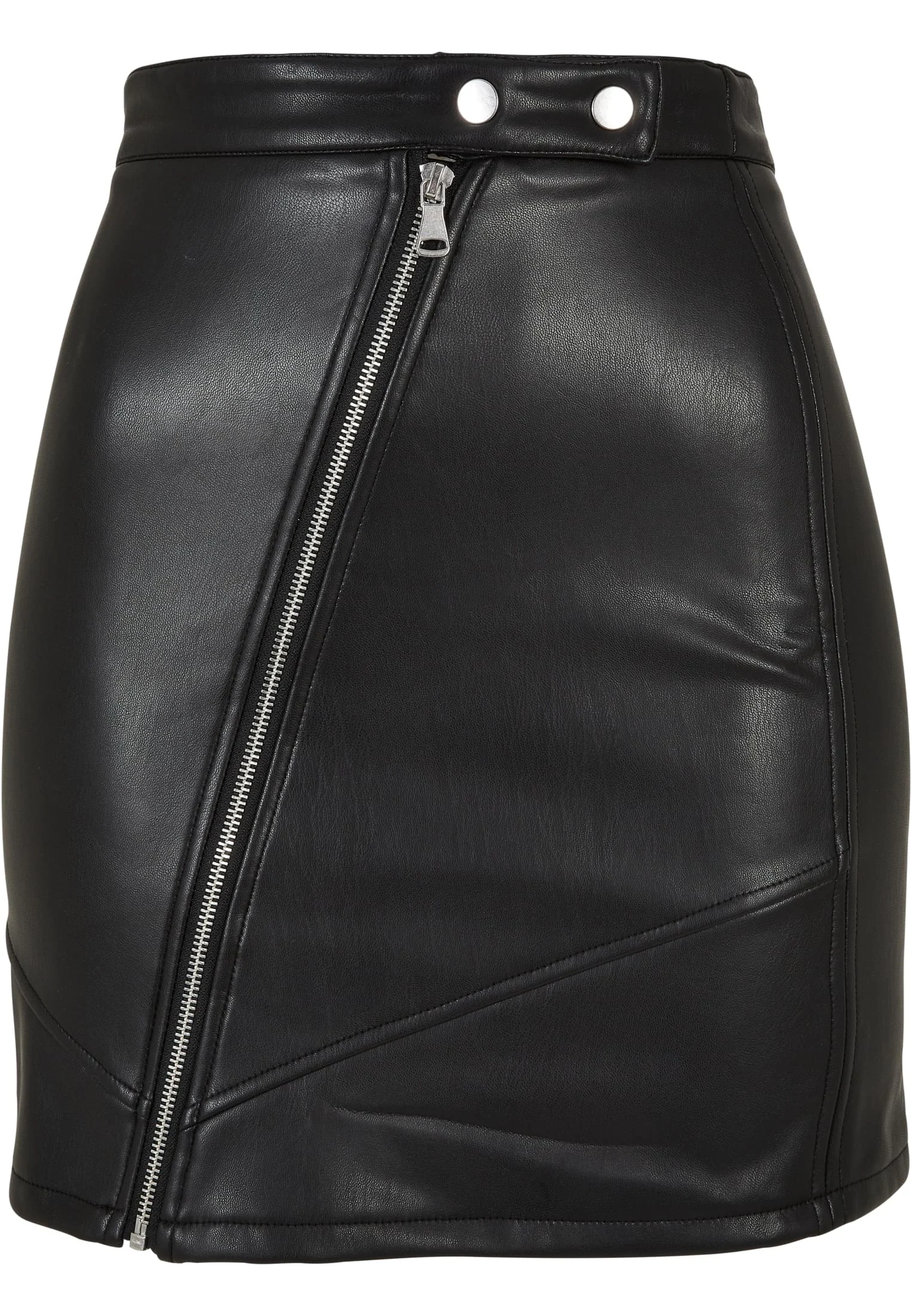 Ladies Synthetic Leather Biker Skirt