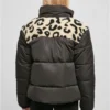 Ladies AOP Sherpa Mixed Puffer Jacket