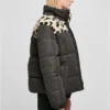 Ladies AOP Sherpa Mixed Puffer Jacket