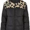 Ladies AOP Sherpa Mixed Puffer Jacket