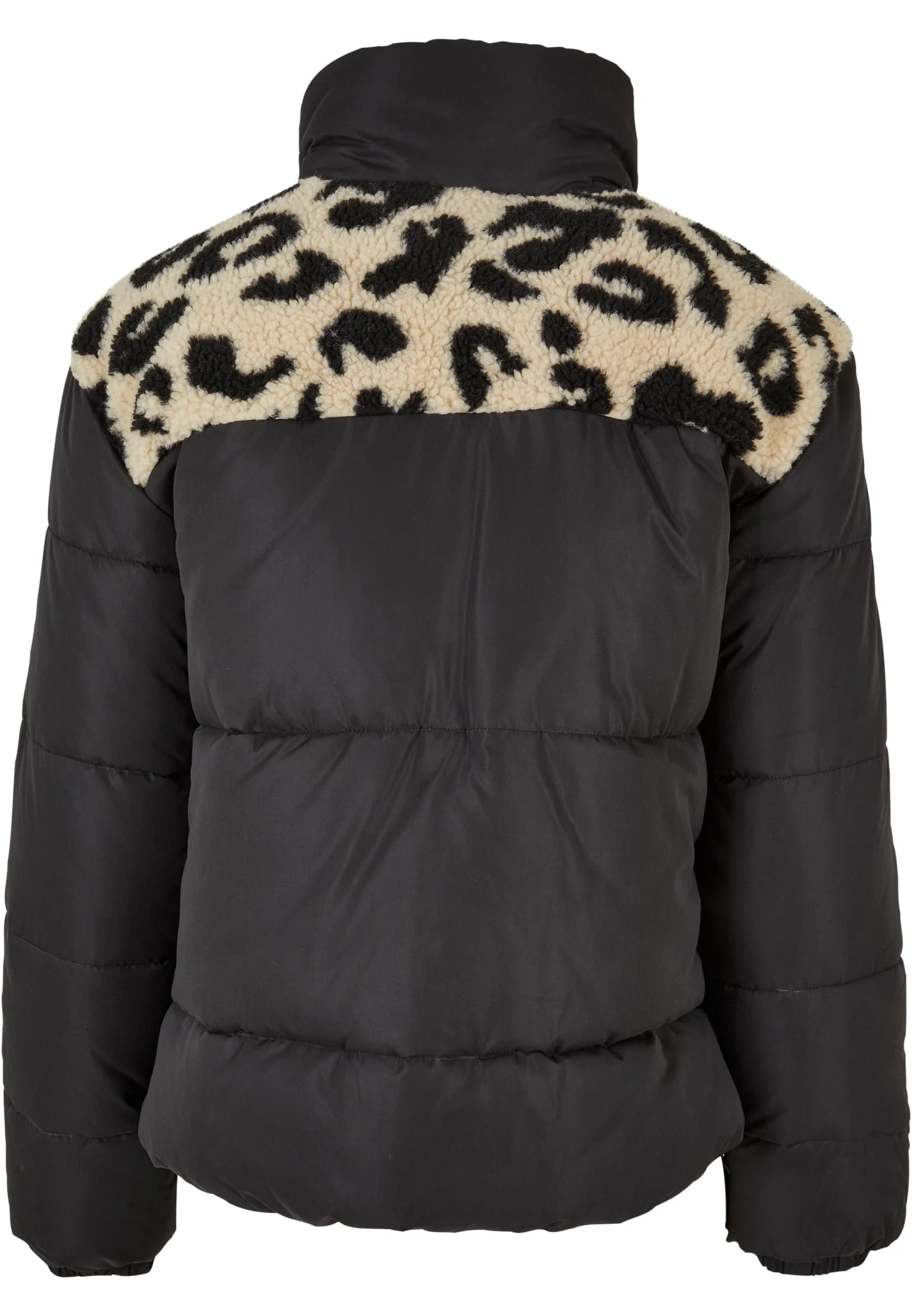 Ladies AOP Sherpa Mixed Puffer Jacket