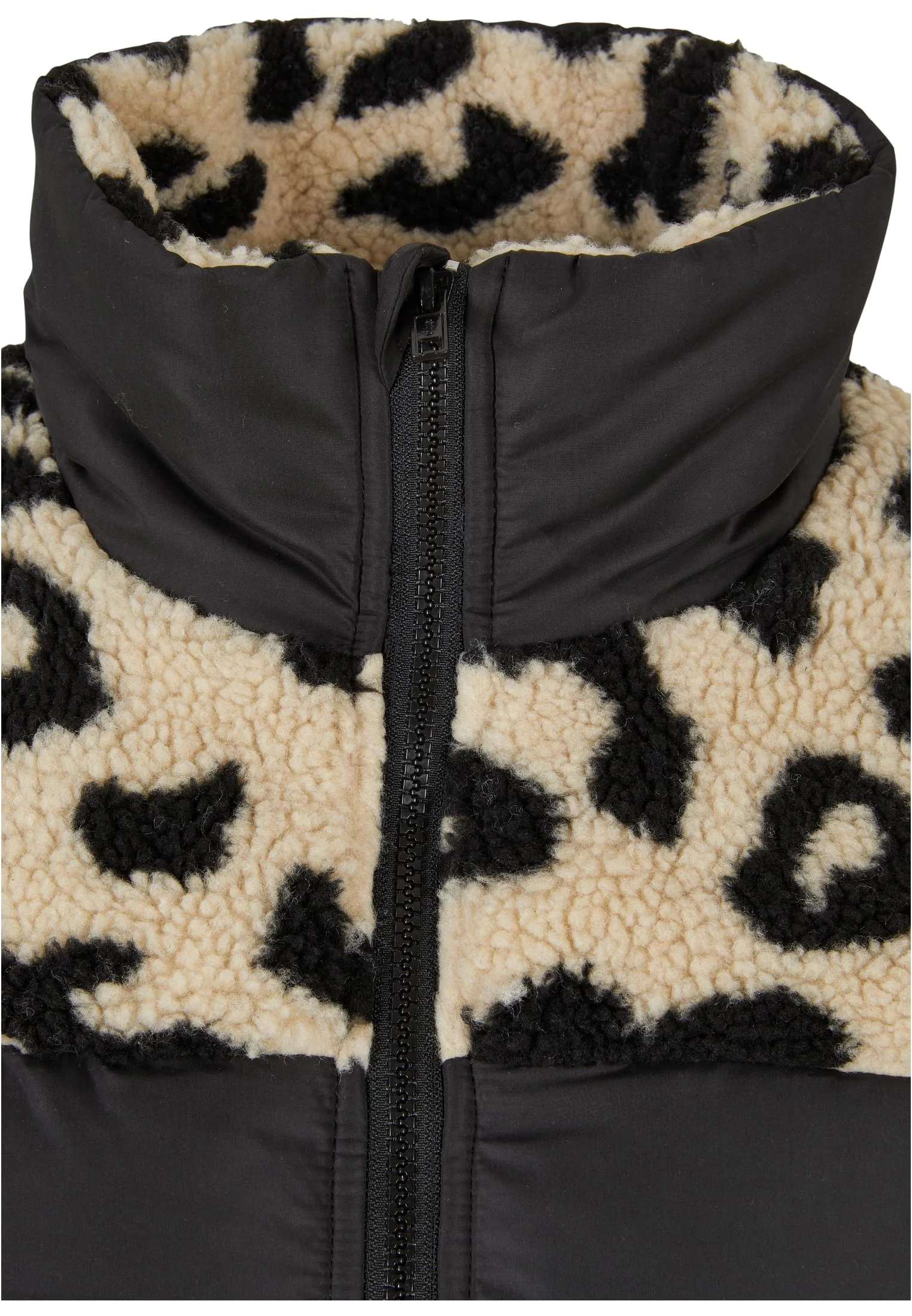 Ladies AOP Sherpa Mixed Puffer Jacket
