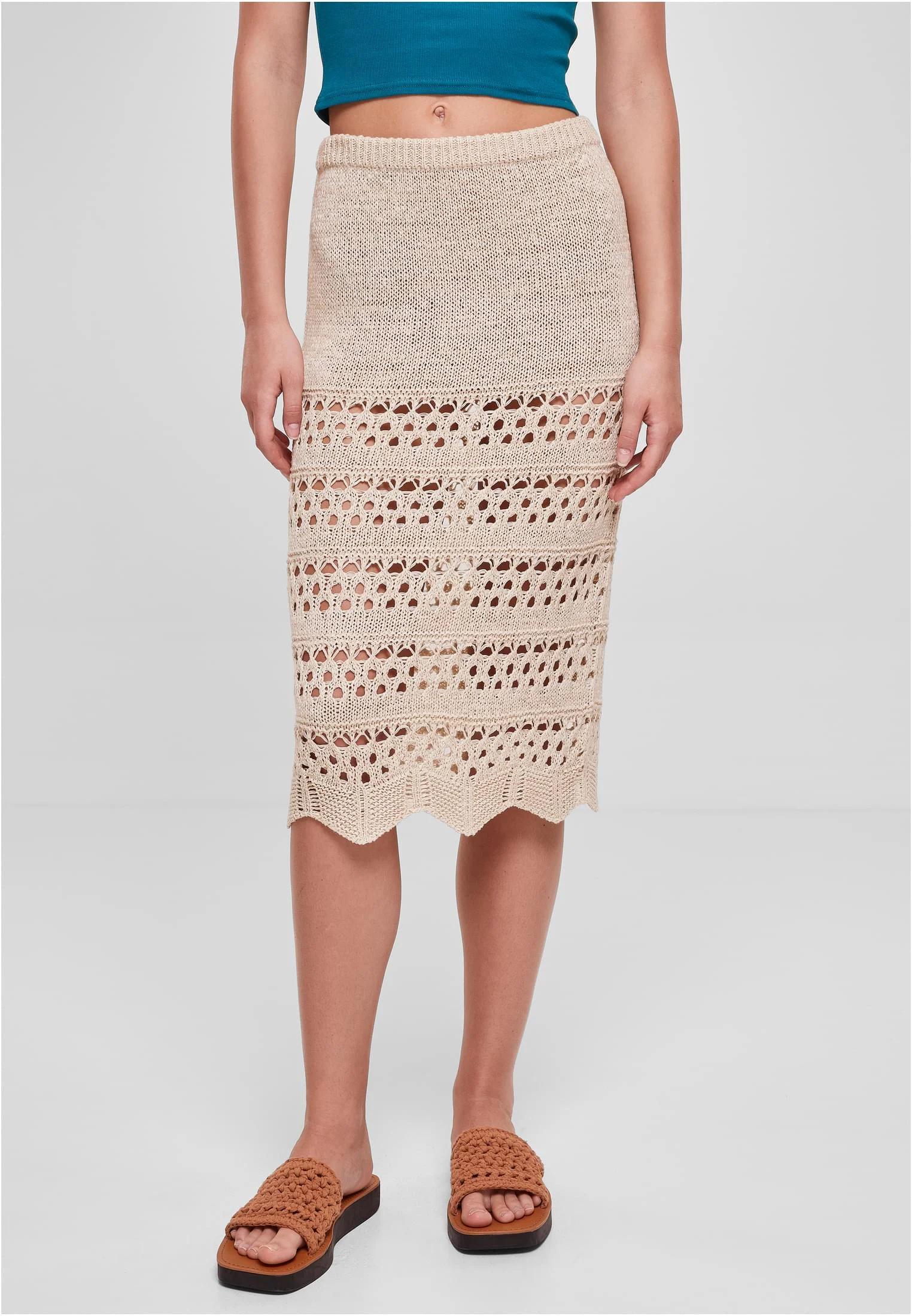 skwm-tb-TB5496_Mw1-03680_9dcdda89-ca97-4679-8a30-df2039b793eb Ladies 3/4 Crochet Knit Skirt