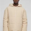 Hooded Block Puffer Jacket