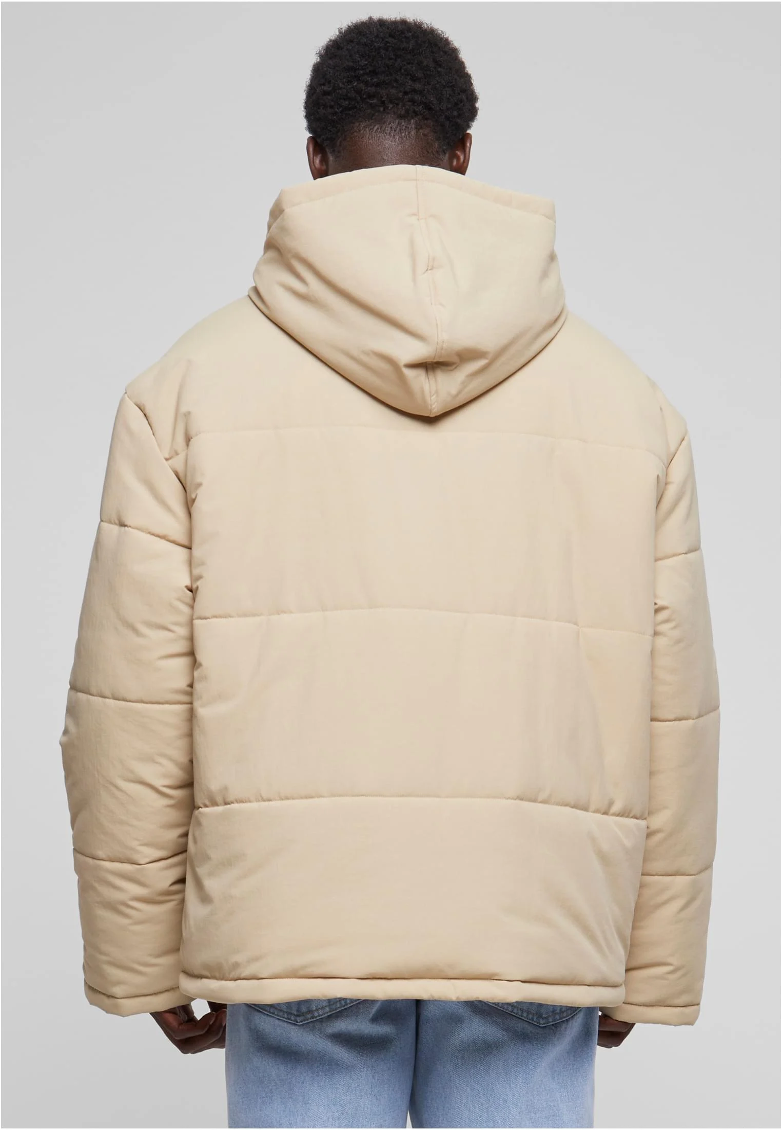 Hooded Block Puffer Jacket