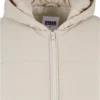 Hooded Block Puffer Jacket