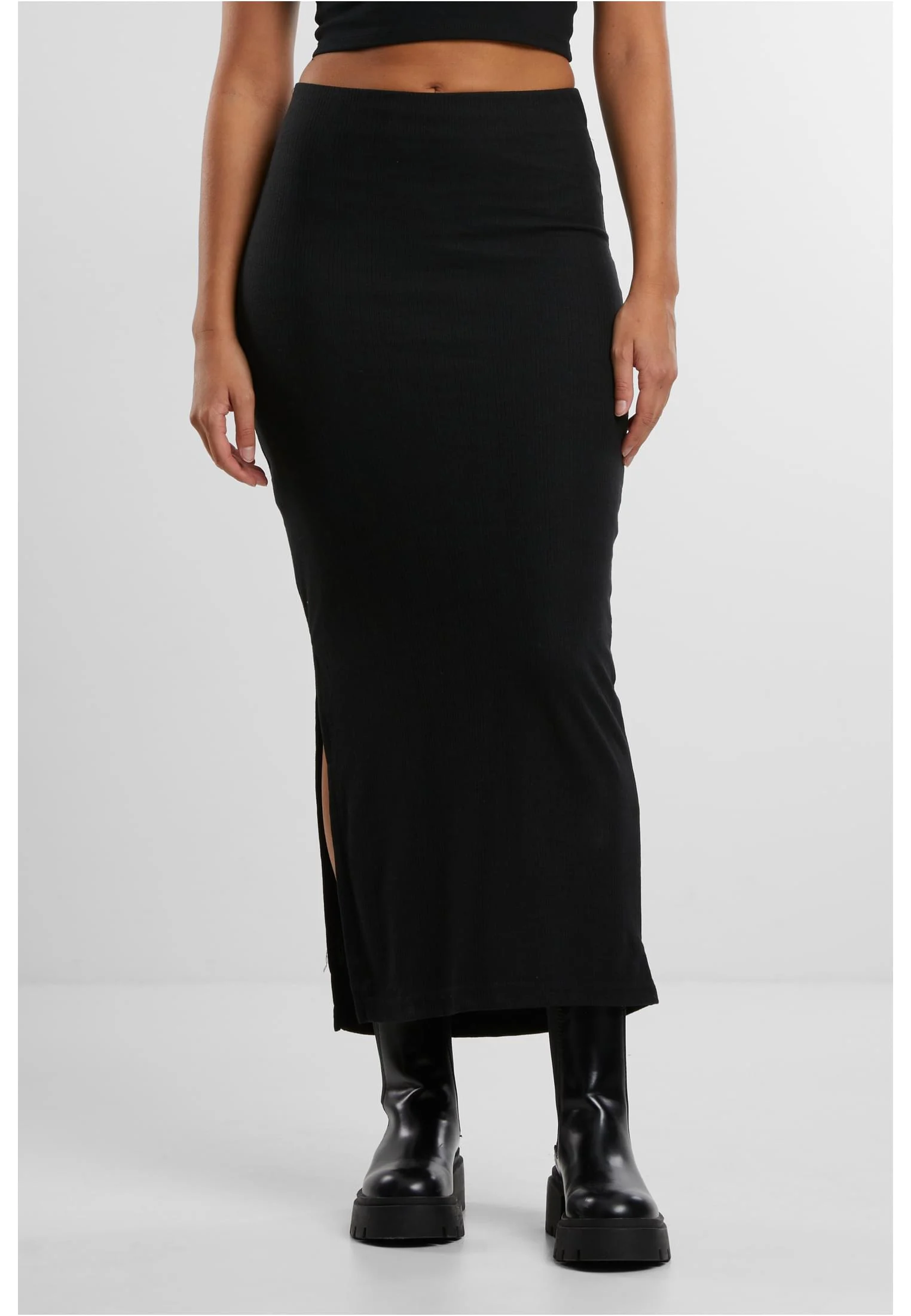 skwm-tb-TB6940_Mw1-00007_30e29509-95db-4189-b71e-847a4cbfb552 Ladies Rib High Slit Skirt
