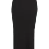 Ladies Rib High Slit Skirt