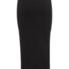 Ladies Rib High Slit Skirt