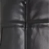 Ladies Synthetic Leather Pleated Skirt