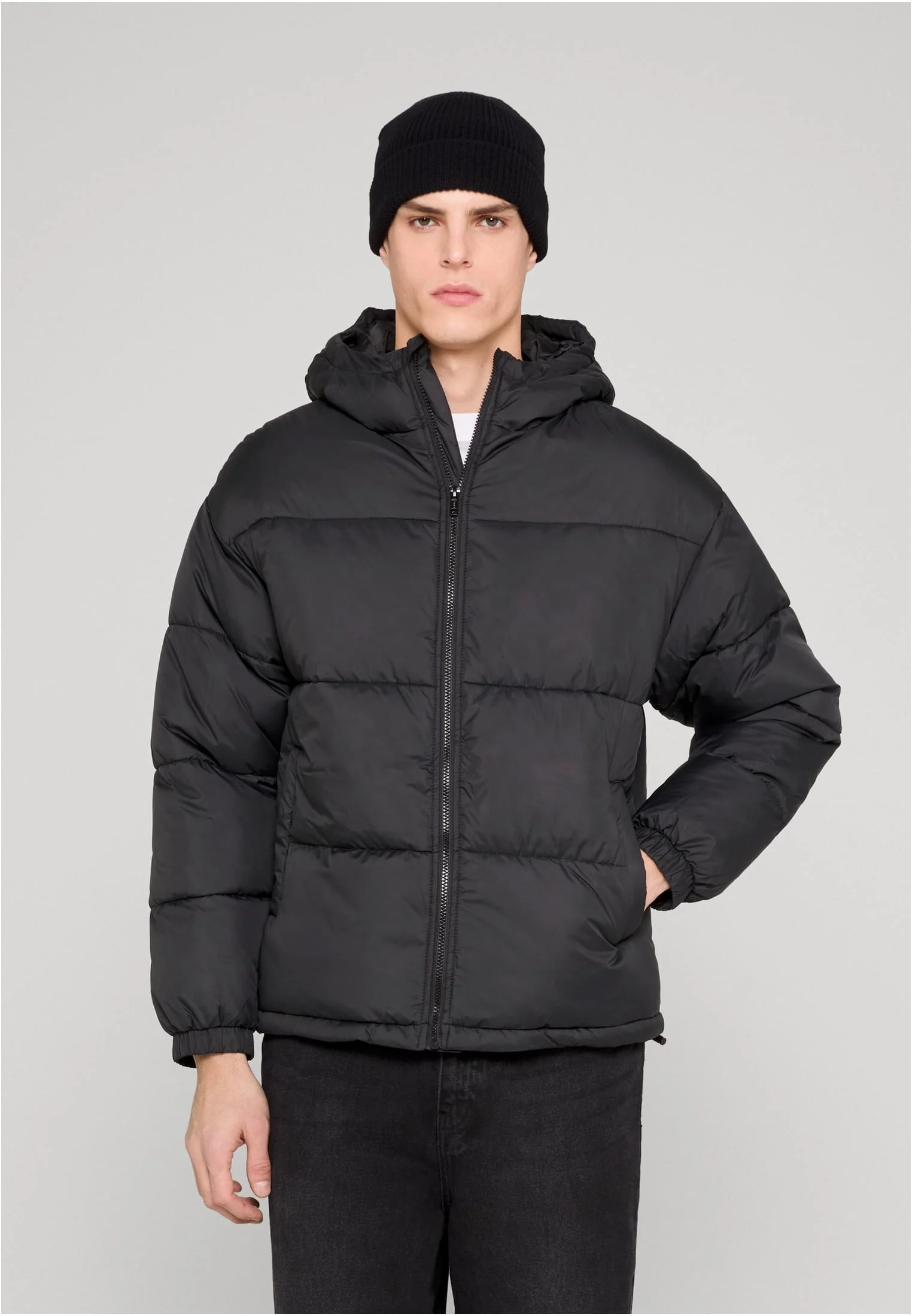 Basic Puffer Jacket With Hood