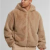 Full Zip Faux Fur Hoodie