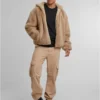 Full Zip Faux Fur Hoodie
