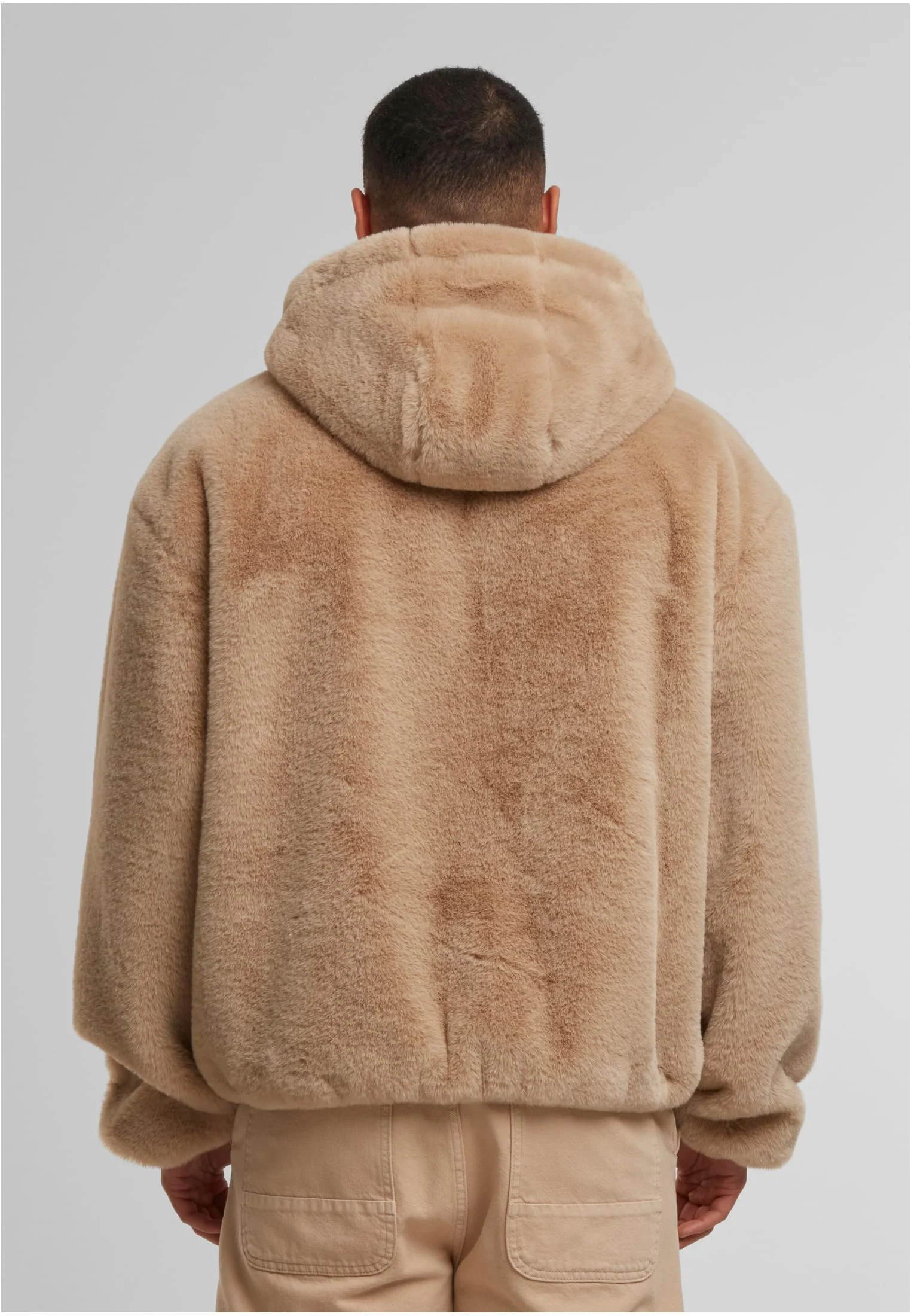Full Zip Faux Fur Hoodie