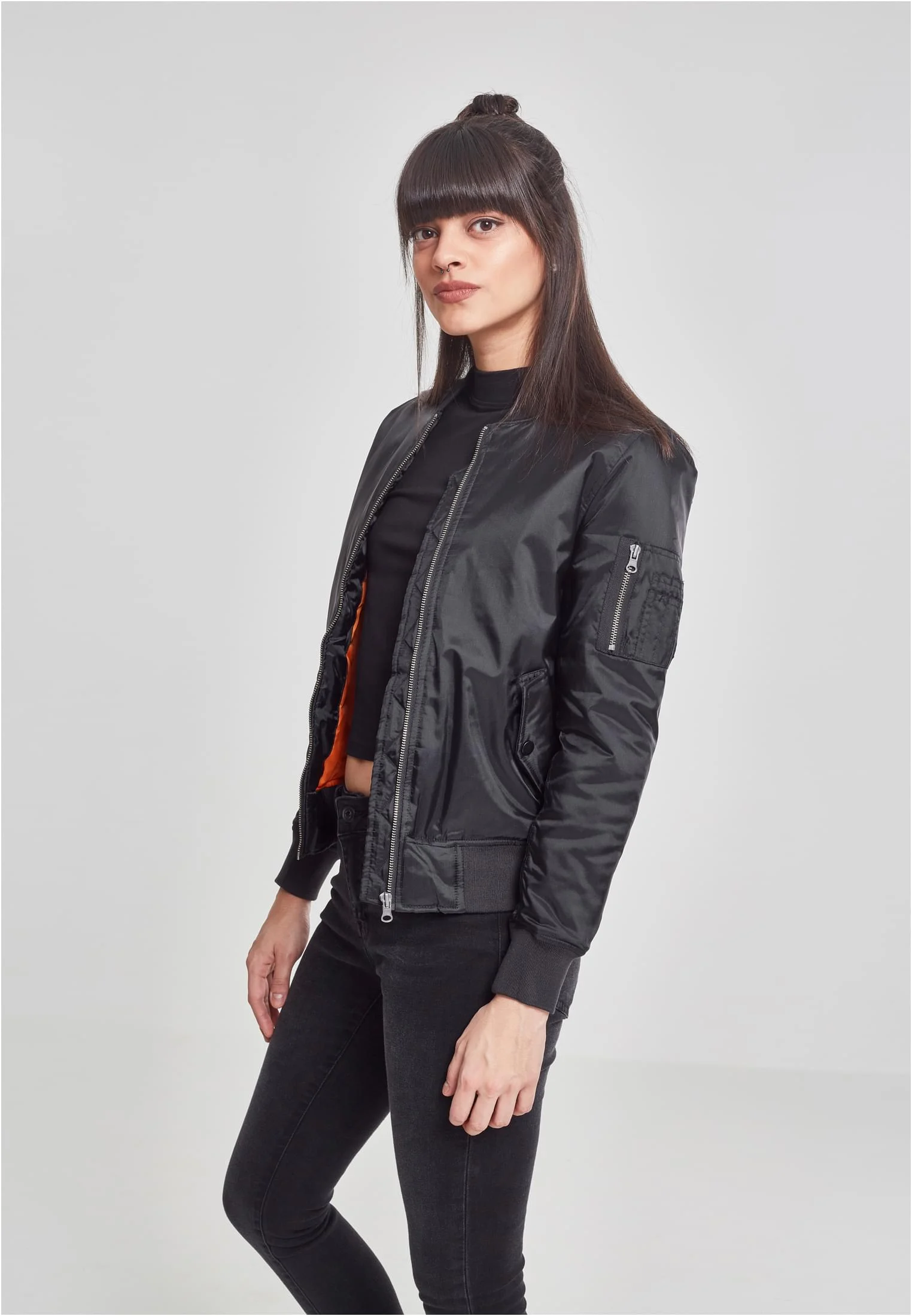 skwm-tb-TB807_Mw4-00007 Ladies Basic Bomber Jacket