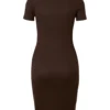 skwm-tb-TB8275_P2-00075 Ladies Basic Slim Fit T-Shirt Dress