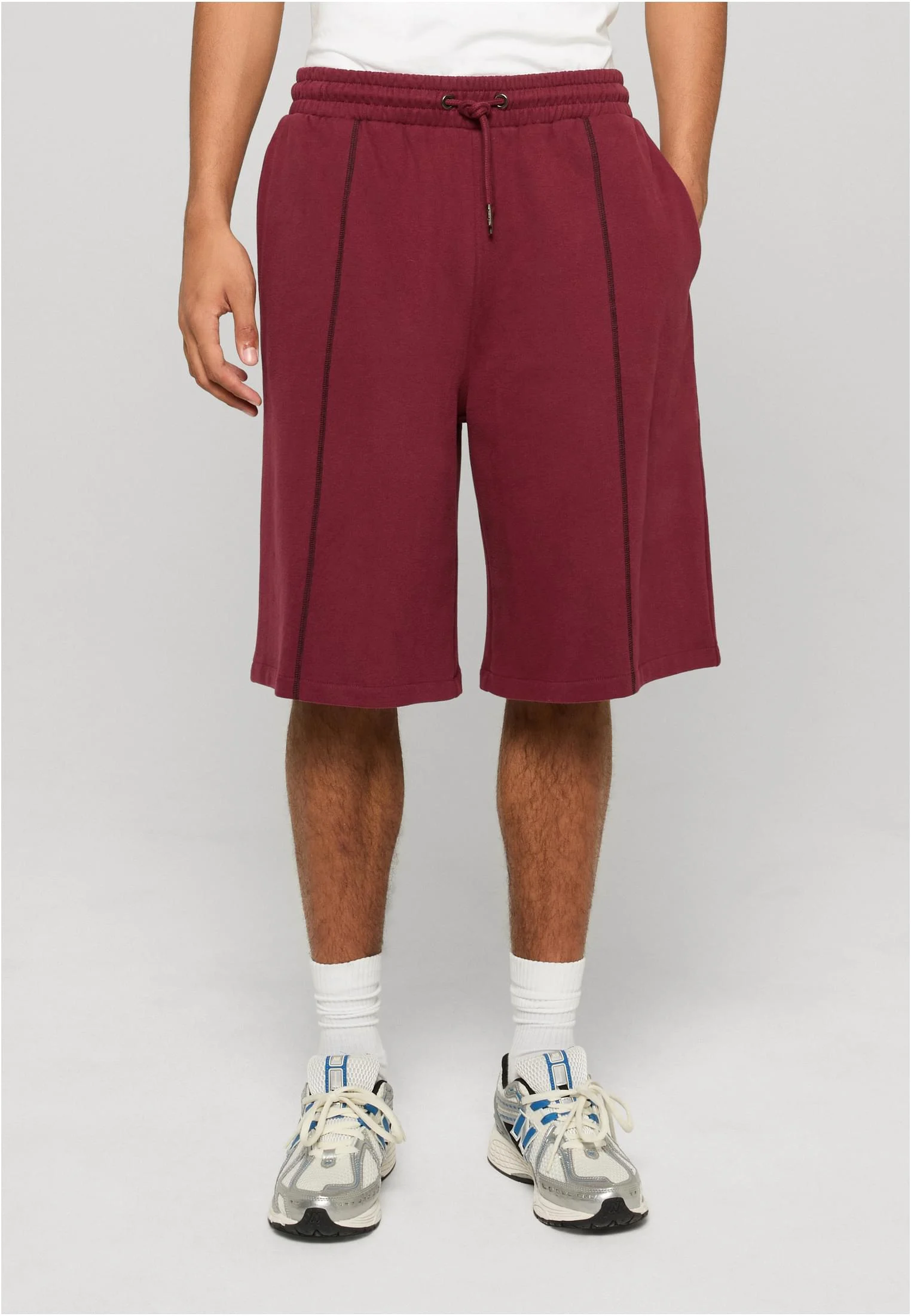 skwm-tb-TB8439_Mw1-22408_468970f5-77fc-4763-a320-87e4994827ad Contrast Seam Peached Bermuda Shorts