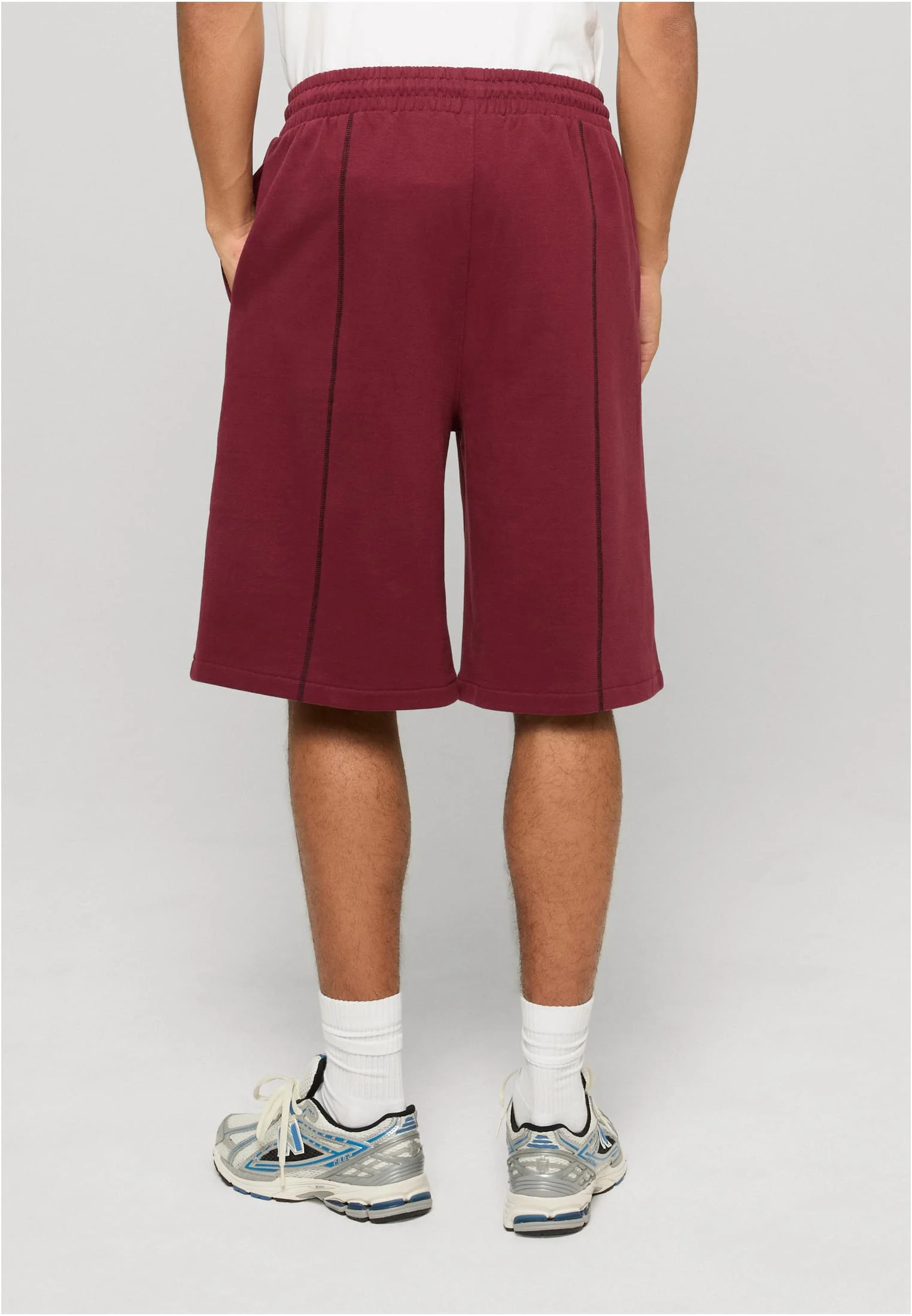 skwm-tb-TB8439_Mw2-22408 Contrast Seam Peached Bermuda Shorts