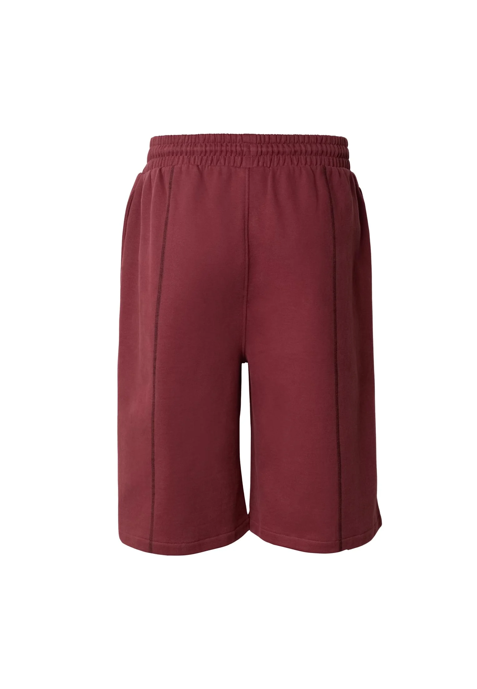 skwm-tb-TB8439_P2-22408 Contrast Seam Peached Bermuda Shorts