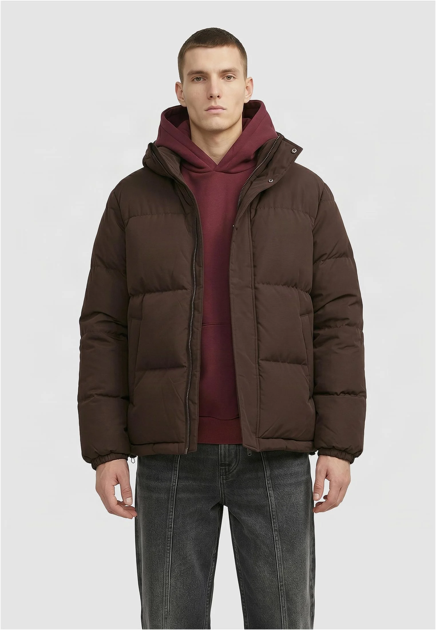 Basic Puffer Jacket with Hood