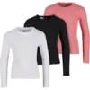 Girls Short Rib Longsleeve 3 Pack