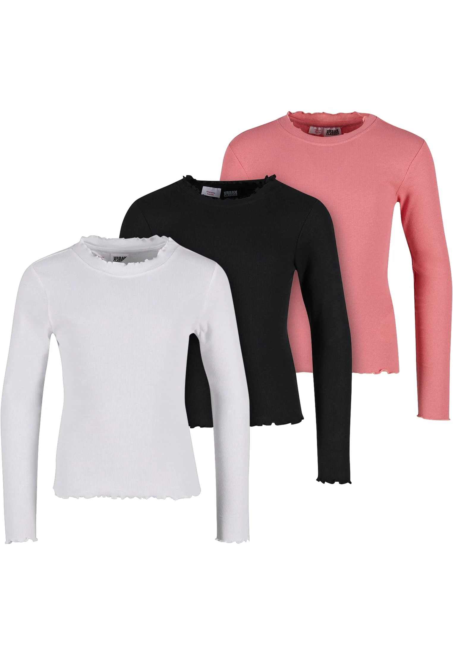 Girls Short Rib Longsleeve 3 Pack