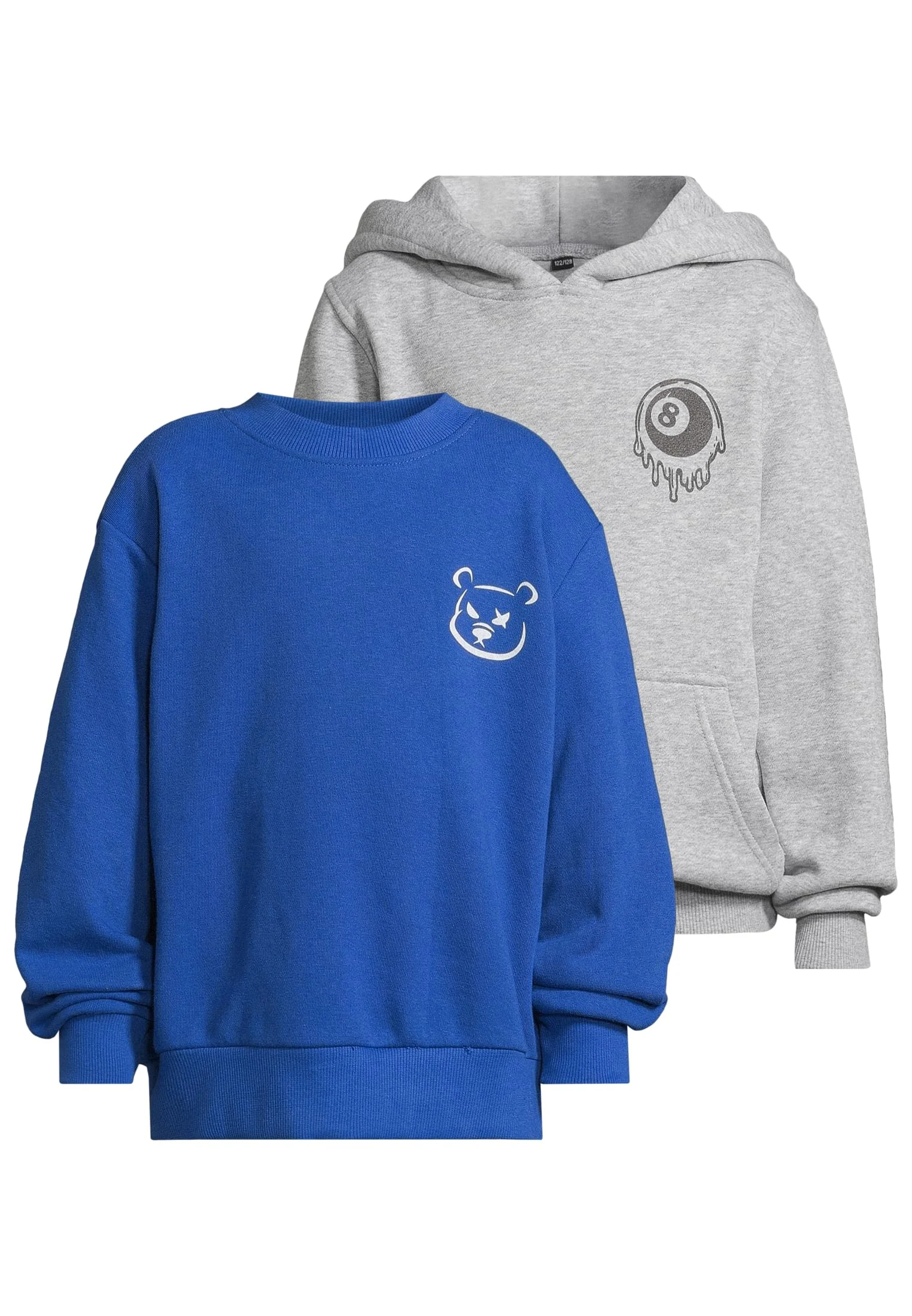 skwm-tb-UCK7911A_P30-20815 Hoody + Crewneck 2 Pack - langarm - Melting 8 Ball & Angry Teddy